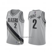 Maglia Portland Trail Blazers Gary Trent jr. #2 Earned 2020-21 Grigio